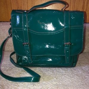 Teal patent purse and wallet